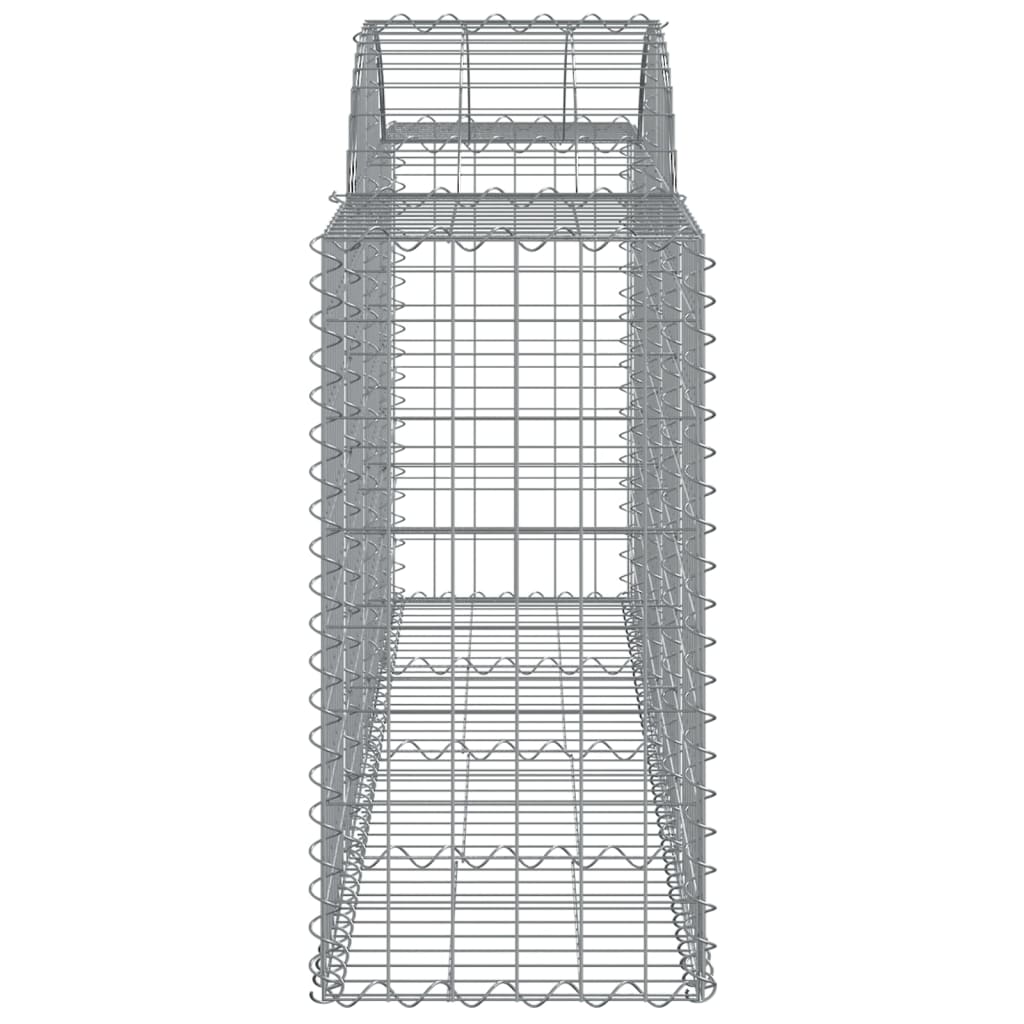 NNEVL Arched Gabion Baskets 3 pcs 200x50x80/100 cm Galvanised Iron